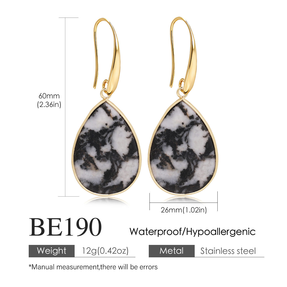ต่างหูทรงหยดน้ำขอบทองขนาด 26 * - Jewelry Making For Couples บทวิจารณ์และราคา