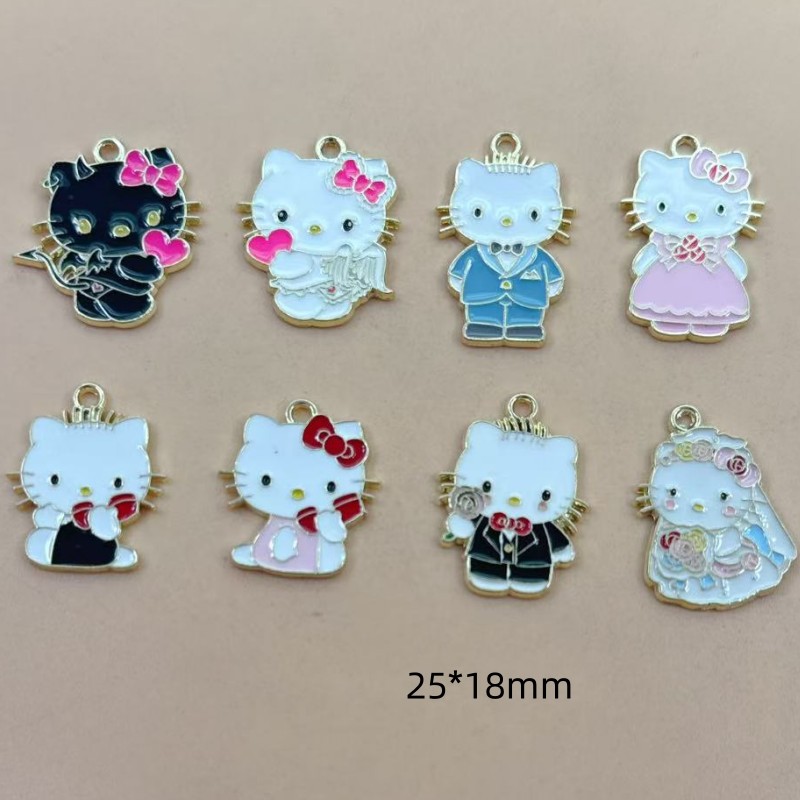 จี้แมวคู่การ์ตูนเคลือบเงา 10 ช - Jewelry Making For Couples บทวิจารณ์และราคา