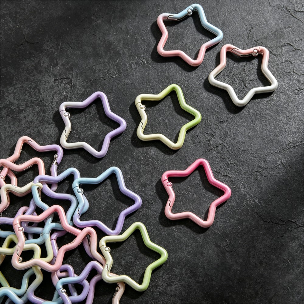 ห่วงคล้องกุญแจรูปดาวไล่สี 5 ชิ - Jewelry Making Charms บทวิจารณ์และราคา