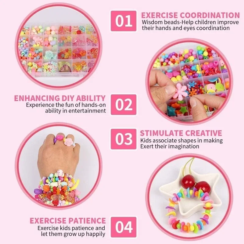 ชุดลูกปัด DIY สำหรับสาวๆชุดทำเ - Jewelry Making Kit For Kids บทวิจารณ์และราคา